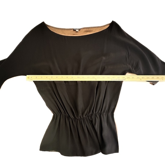 Kathy Kemp 'Anna' Made in NYC Peplum Color Block Blouse - Size Medium - Picture 3 of 7